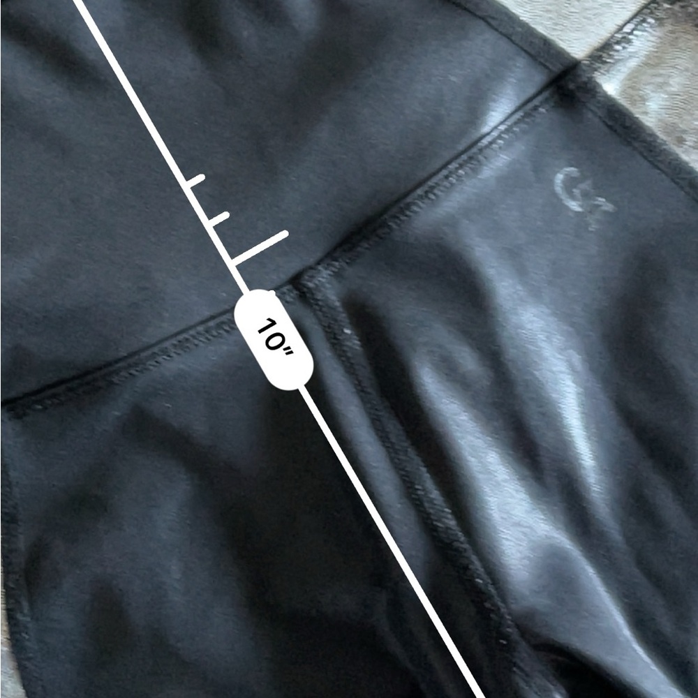 Good American Black Silver and Gold Metallic Panel Leggings - Picture 5 of 6